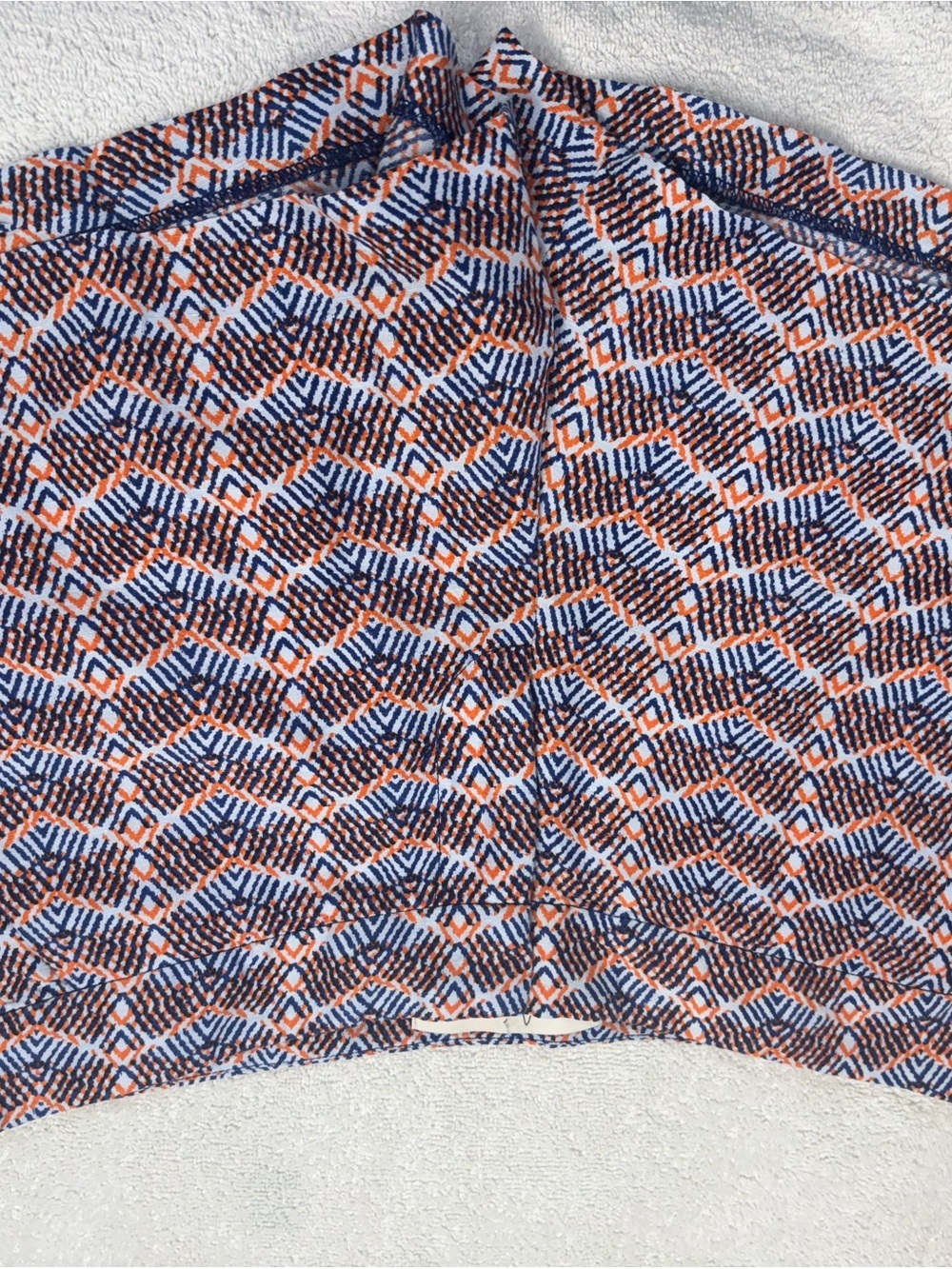 Joie Navy, Light Blue & Orange Geometric Knit Skirt